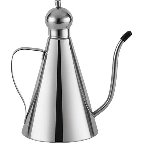 Sollbry Lata para almacenar aceite de oliva, botella de acero inoxidable, dispensador de aceite de oliva, recipiente para almacenar aceite de oliva, dispensador de vinagre, vertedor de vinagre, utensi (1/4)