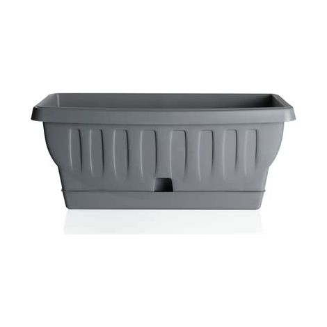 BAMA FIORIERA NATURA IN PLASTICA RETTANGOLARE 50 CM COLORE GRIGIO (1/3)