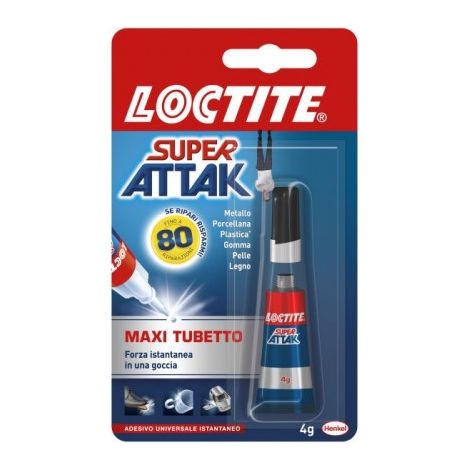 Attack Colla Istantanea Universale 4gr per Plastica Metallo Ceramica Legno