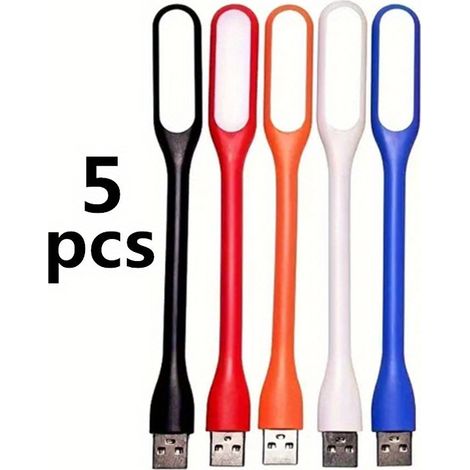 Lampe De Bureau LED - Éclairage USB Portable - Lumière Blanche Économe En Énergie - Pour Bureau Maison Bureau À Domicile - Lot De 5 (1/5)
