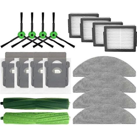 Replacement parts for iRobot Combo I5/i5+/J5/J5+: main brush, side brush, HEPA filter, cleaning pad and dust bag (quality). (1/5)