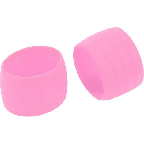 Anneau de fixation élastique en silicone pour guidon de vélo, embout de fixation, manchon rose (1/5)