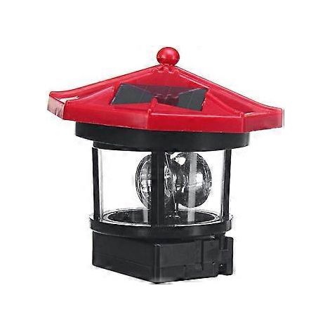 Solarbetriebener Leuchtturm, wasserdichte Statue, mediterraner Stil, strahlendes Design, 360-Grad-Drehung, Außendekoration, energiesparend
