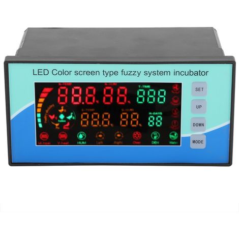 Régulateur couveuse automatique œufs hygromètre microprocesseur capteur température plastique 16x8x9.5cm 180-240V avec 2 sondes manuel (1/5)