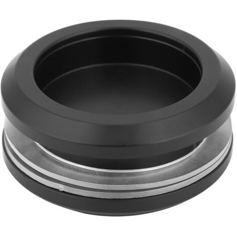 Schiebetürgriff aus schwarzem Aluminium und Glas, elegantes rundes Design (1/5)