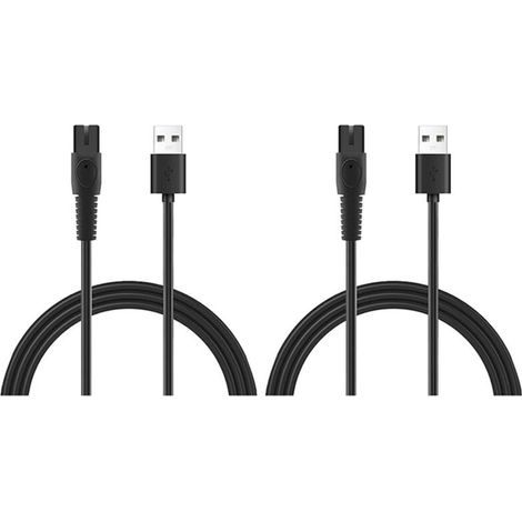Confezione da 2 cavi di alimentazione USB 5V 1A per rasoio elettrico Philips (1/4)