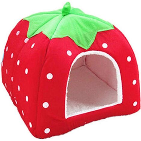 Niche pour chien, tapis tendance, panier doux, fraise, maison pour chien et chat S-- (1/5)