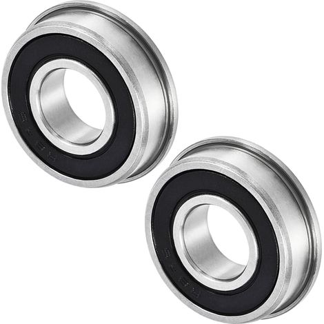 2-Pack FR8-2RS Roulement À Billes À Bride 1/2" x 1-1/8" x 5/16" Roulements À Bride, Acier Chromé (GCr15), Double Bouchon En Caoutchouc, Pour Wheelbarrow/Printer (1/5)