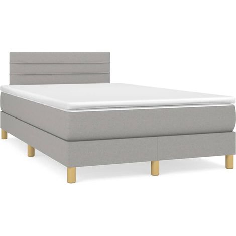 Maison Exclusive - Boxspringbett mit Matratze Hellgrau 120x200 cm