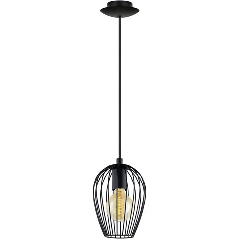Eglo Pendelleuchte Newtown schwarz Ø 16 cm E27, max. 60 W Pendelleuchte (1/5)