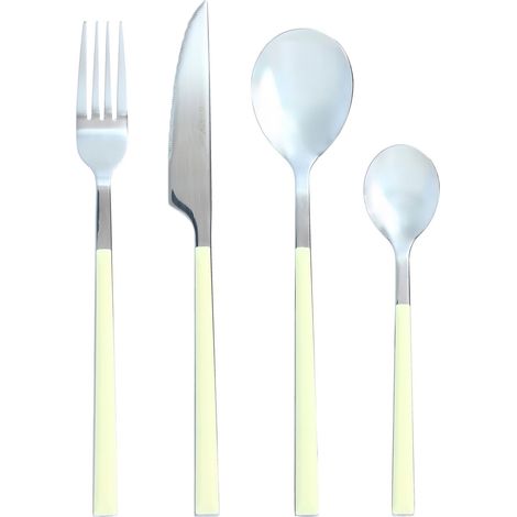 Ménagère 24 pièces en acier inoxydable, COLORAMA