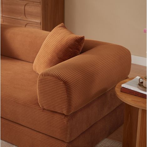 Canapé convertible modulable en velours avec mousse froide pour une personne (1/5)
