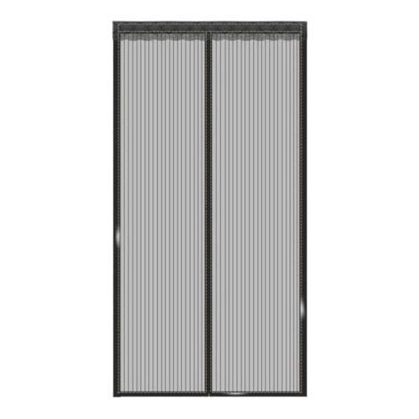 Moustiquaire aimantée pour porte-fenêtre 150x240 cm – Installation sans perçage avec ruban adhésif – Protection contre les insectes – Couleur noire (1/5)