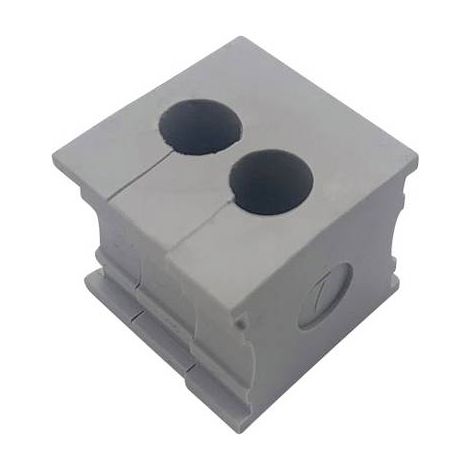 TRU COMPONENTS KT 2/7 PASSE-FILS FENDU Ø MAX. DES BORNES 7 MM ELASTOMÈRE GRIS 1 PC(S) TC-10329284 (1/3)