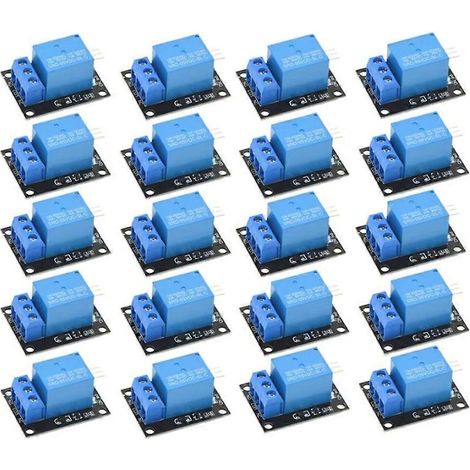 20 modules relais 5 V KY-019, module relais 1 canal, carte d'extension pour PIC, AVR, DSP, ARM et Arduino. (1/5)