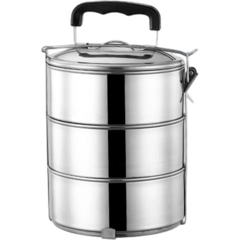 Boîte à lunch/récipient alimentaire multicouche en acier inoxydable épais, adaptée à une utilisation à la maison