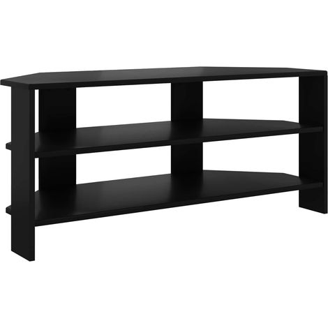 vidaXL Corner TV Cabinet 102 x 40.5 x 45 cm Black Engineered Wood (1/5)