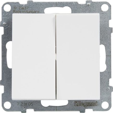 Interruptor legrand suno doble 10A 250V empotrable (1/2)