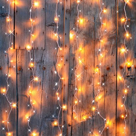 Rideau lumineux de Noël LED blanc chaud 2 x 2 m connectable fenêtre (1/4)
