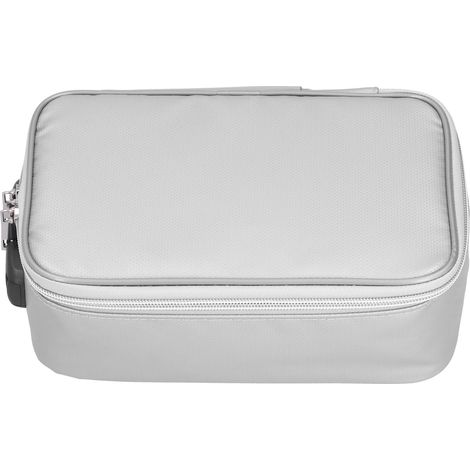 Pochette de rangement pour certificats avec cadenas, étanche et ignifugée, pour documents, passeport et argent. Argentée. (1/5)