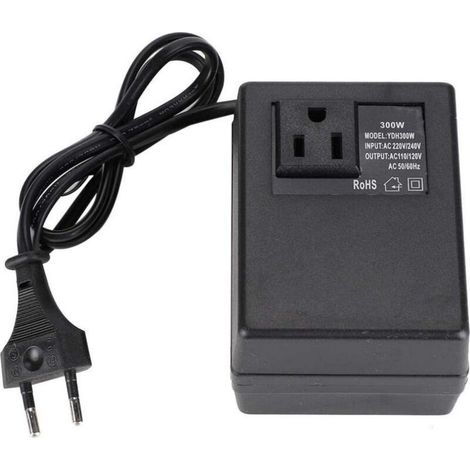 Convertisseur de tension 220V à 110V – Transformateur 300W avec résistance à la chaleur – Adaptateur pour appareils électriques – Voyage (1/5)