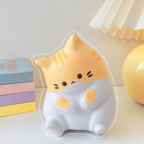 Balles anti-stress en forme de chat mignon, jouets spongieux, balles anti-stress en mousse en forme d'animaux pour enfants, balles sensorielles élastiques, cadeaux de fête, jouet anti-stress (1/4)