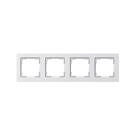 Cadre de finition 4 postes E2 System 55 blanc pur brillant