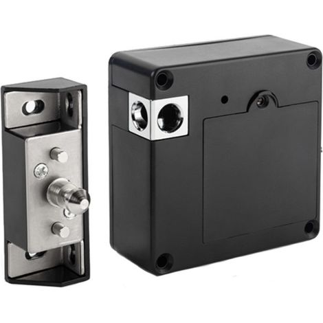 Verstecktes Smart Lock für Schrank, Schublade, Safe, mit RFID NFC und kabelloser Entriegelung, für, Schreibtisch, Schublade, Schwarz