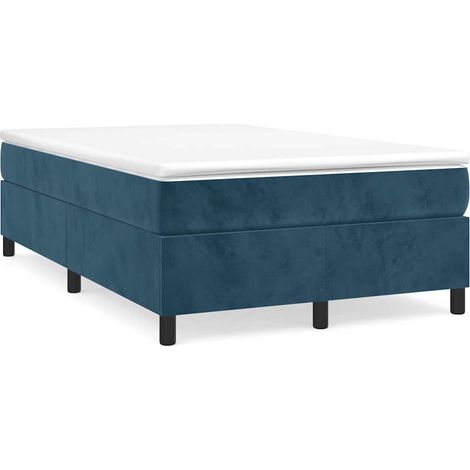 Maison Exclusive - Struttura Letto a Rete a Molle Blu Scuro 120x200 cm in Velluto (1/5)