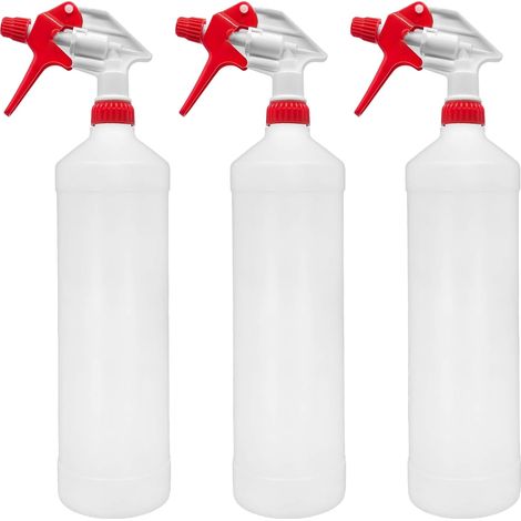1-Liter-Sprühflasche, 3er-Pack – Chemikalienbeständiges HDPE – Ergonomische Pumpe – Sauber und ölbeständig (1/5)