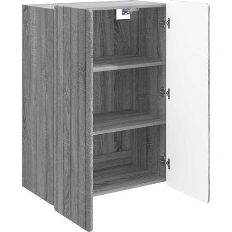 Armadietto a muro  Mobiletto a muro Sonoma grigio 66 x 34,5 x 92 cm DAS726872 (1/5)