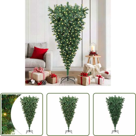 Künstlicher Weihnachtsbaum - Umgedrehter künstlicher vorbeleuchteter Weihnachtsbaum 180 cm (1/5)