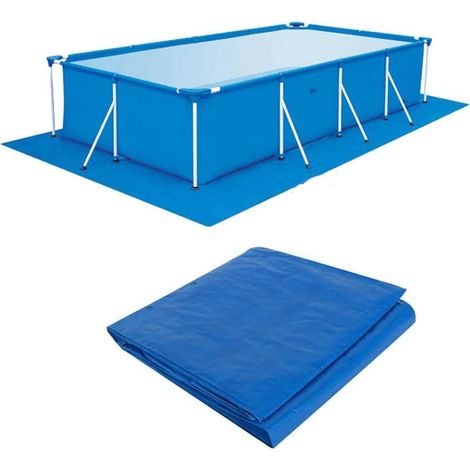 Tapis de sol pour piscine encadrée, bâche pliable, protecteur pour pataugeoires (200x300 cm). (1/5)