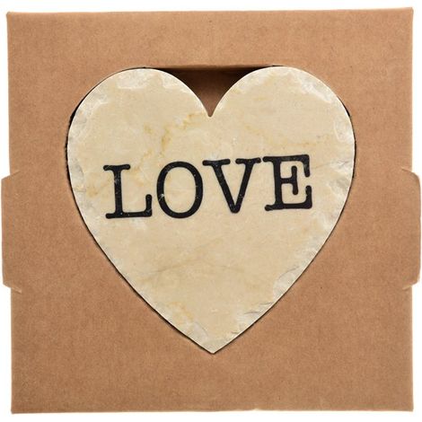 SVE Stoneheart Cuore di Pietra, Marmo, Capital Love, 10x10x2 cm (1/2)