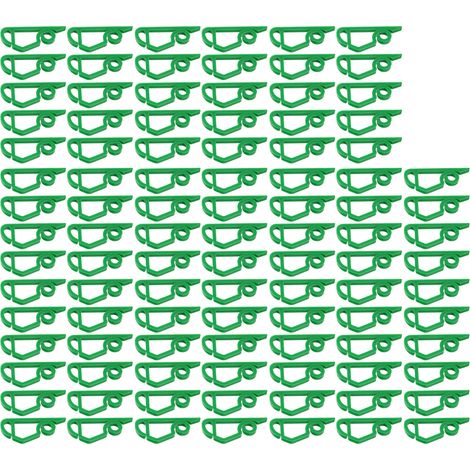 100pcs Crochets de Gouttière pour Guirlandes Lumineuses, Réutilisables, Imperméables, Antigel, Plastique Vert, Fixations pour Décorations de Fête, Bureau, Jardin (1/5)