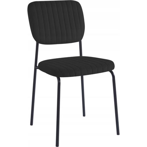 Fauteuil en velours noir K19-FX (1/5)