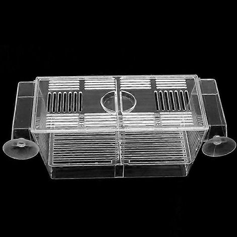 Boîte de reproduction pour poissons - Incubateur d'aquarium pour alevins et crevettes (taille L, transparent). (1/4)