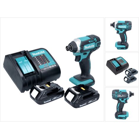 Makita DTD 152 SY Akku Schlagschrauber 18 V 165 Nm + 2x Akku 1,3 Ah + Ladegerät