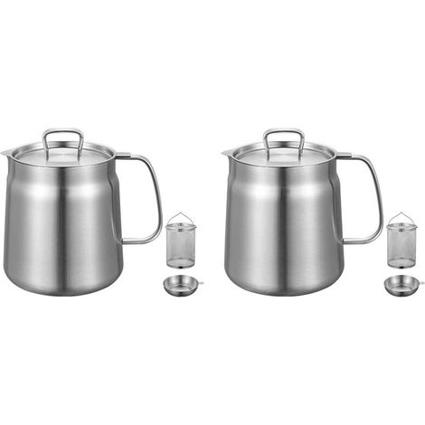 Adecuado para una sartén de acero inoxidable de 2 litros, con un colador de aceite multifuncional y una base profunda.