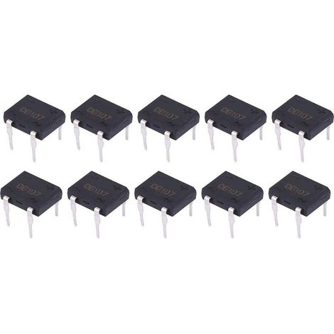 DB107 Pont Redresseur de Diode 1A 1000V 4 Broches pour Appareils Ménagers et Circuit Électronique Industriel(10Pcs) (1/4)