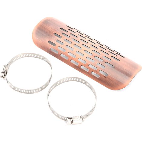 Protection Thermique pour Tuyau d'Échappement Moto Universel Cache Pare-Chaleur Rose Doré (1/5)