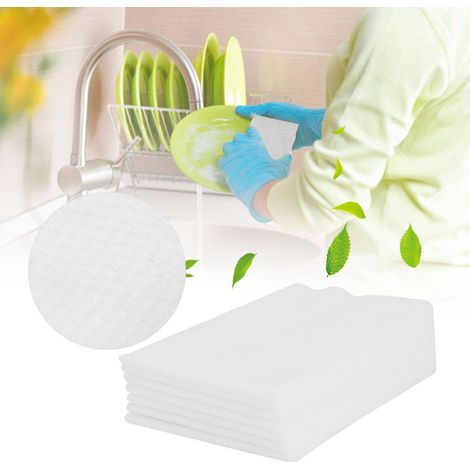 Lingettes nettoyantes antiadhésives pour le ménage, absorbantes, essuie-vaisselle à bulles végétales (1/5)