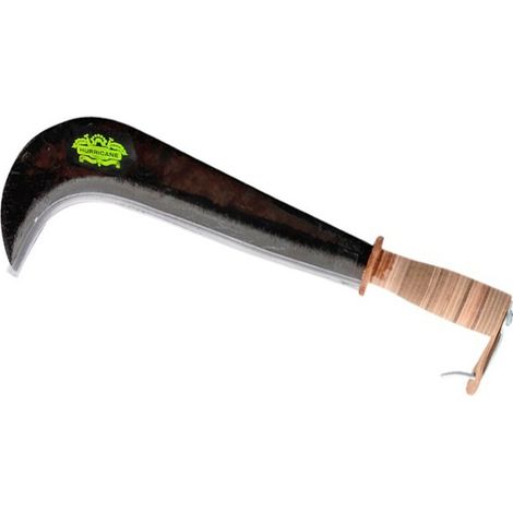 Serpe italienne à pointe longue 30 cm – Manche en cuir pour coupe efficace – Outil de jardinage professionnel