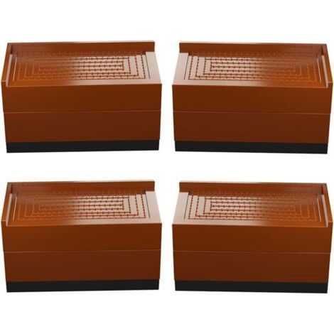 Jeu de 4 montants de meubles, lit, carré, pieds de 7,5 cm ou 15 cm de haut, lit réglable, pour tables, chaises, canapés, dortoirs, etc. (1/4)