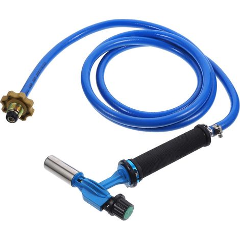 Torche de Soudage à Gaz Haute Température Électronique, Bleu Flamme Réglable, Tube Antidéflagrant Triple Couche, Embout Épaissi et Filet de Concentration (1/5)