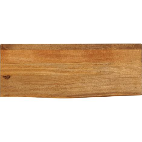 Tischplatte mit Baumkante 70x30x3,8 cm Massivholz Mango