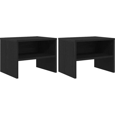 Maison Exclusive - Armadio da Notte 2 pcs Rovere nero 40 x 40 x 30 cm