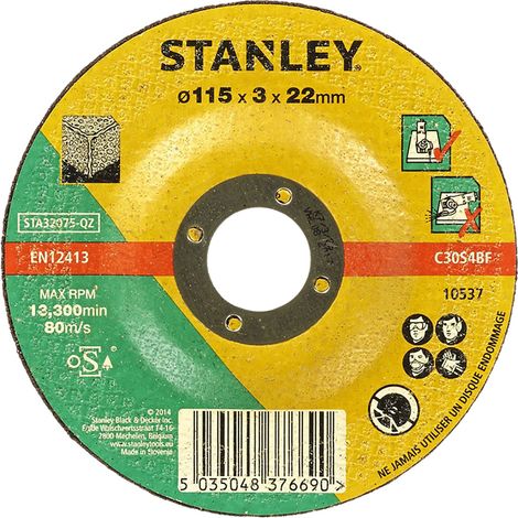 MOLA ABRASIVA PER PIETRA Ø 115 x 3,2 - art. STA32075-QZ- 5 pezzi - STANLEY