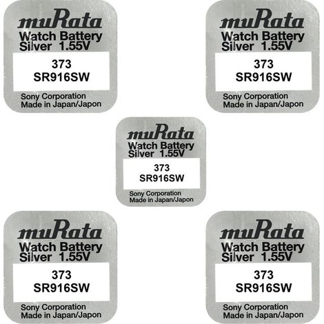 .5 piles Murata 373 SR916SW  1,55v.