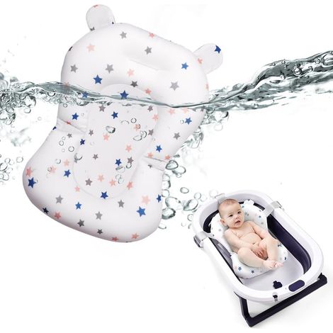Coussin de bain nouveau-né 0-18 mois, flottant, pliable, antidérapant. (1/5)